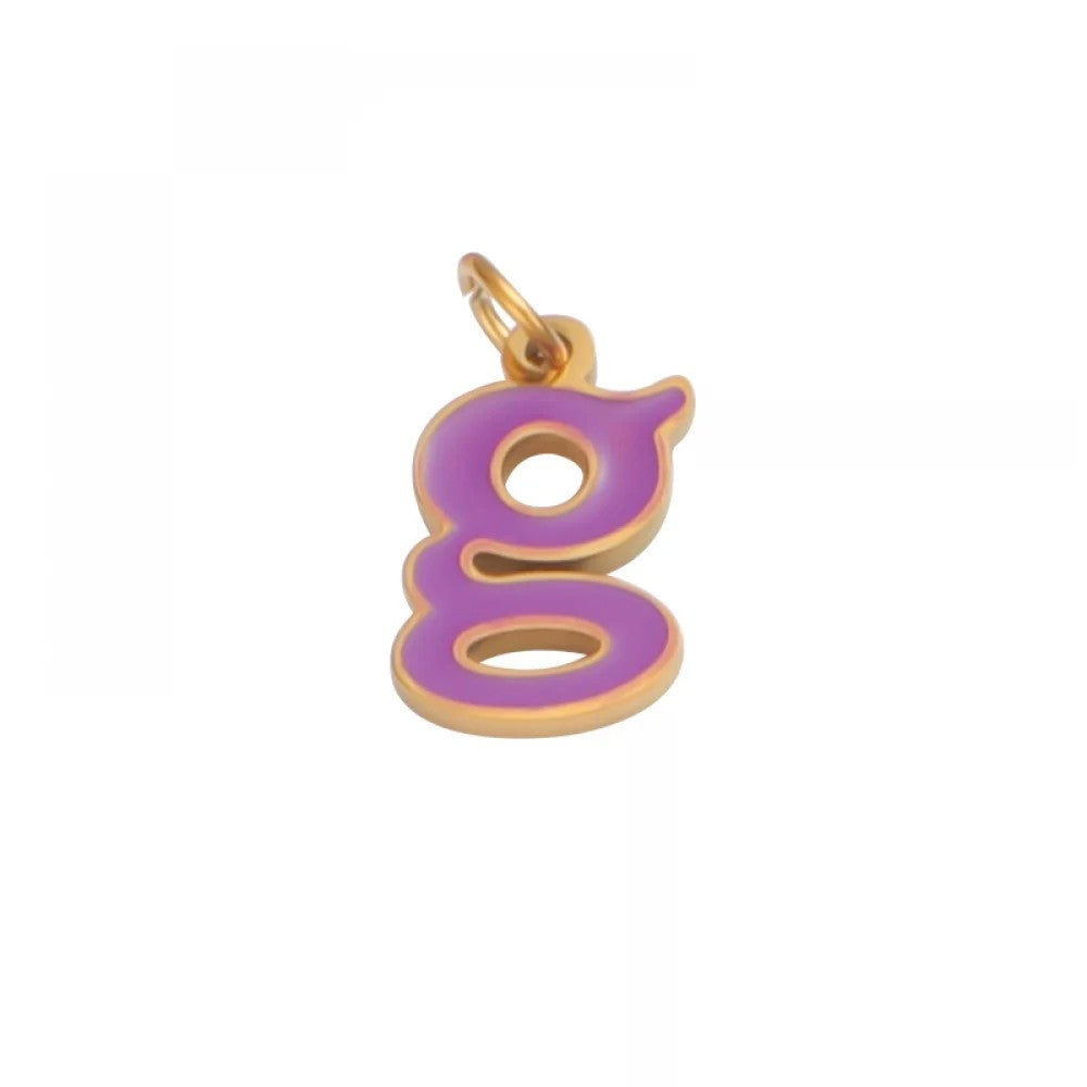 Colorful Enamel Letter Necklace