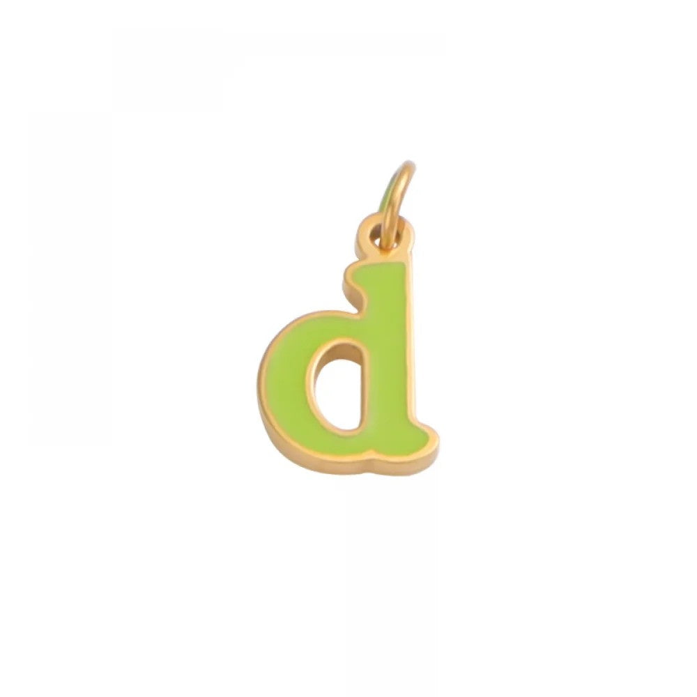 Colorful Enamel Letter Necklace