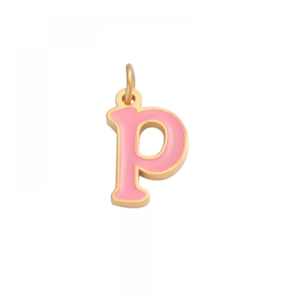 Colorful Enamel Letter Necklace