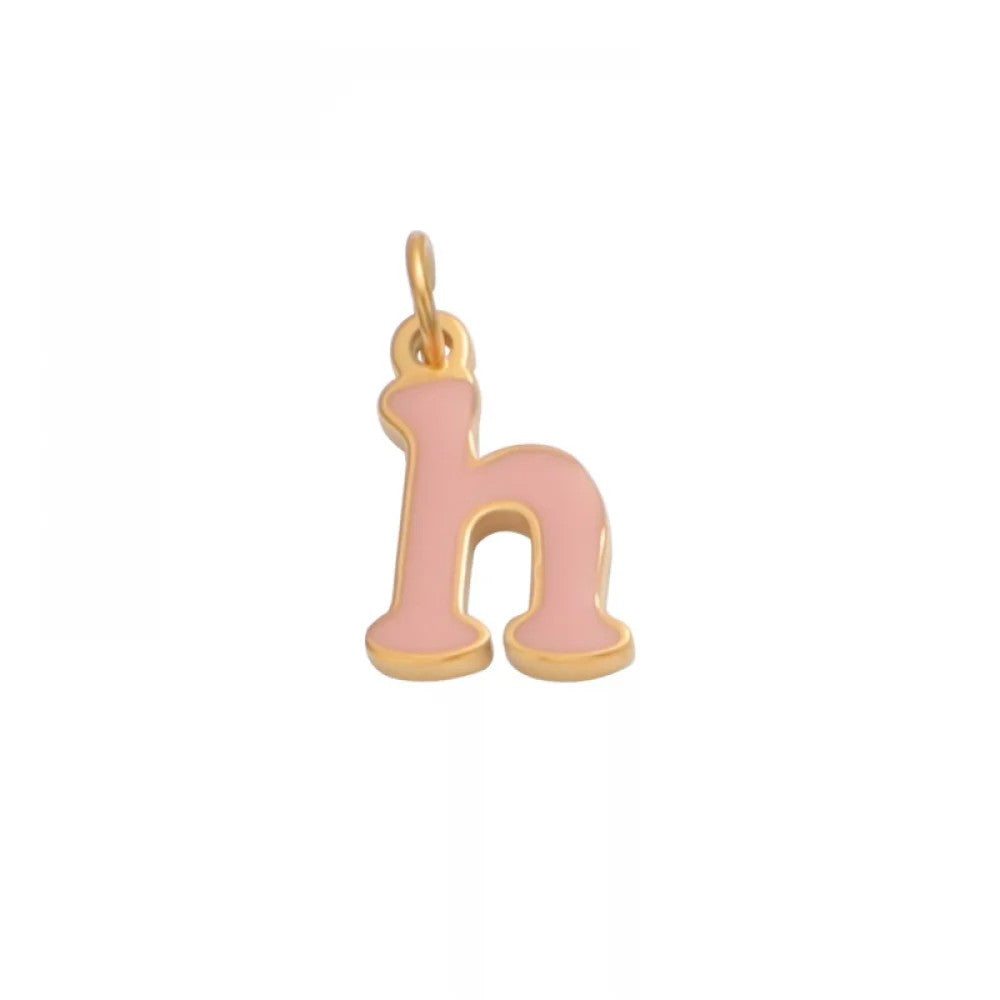 Colorful Enamel Letter Necklace