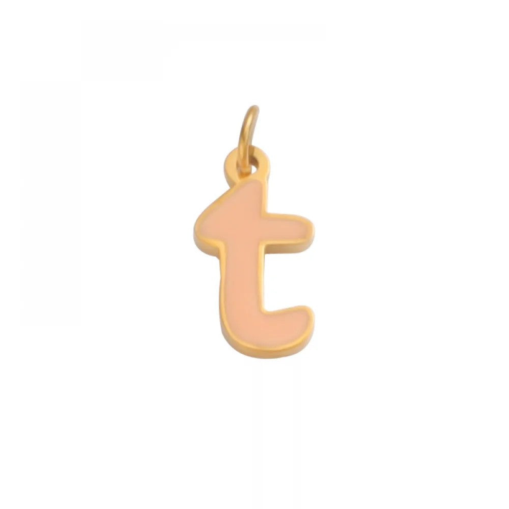 Colorful Enamel Letter Necklace