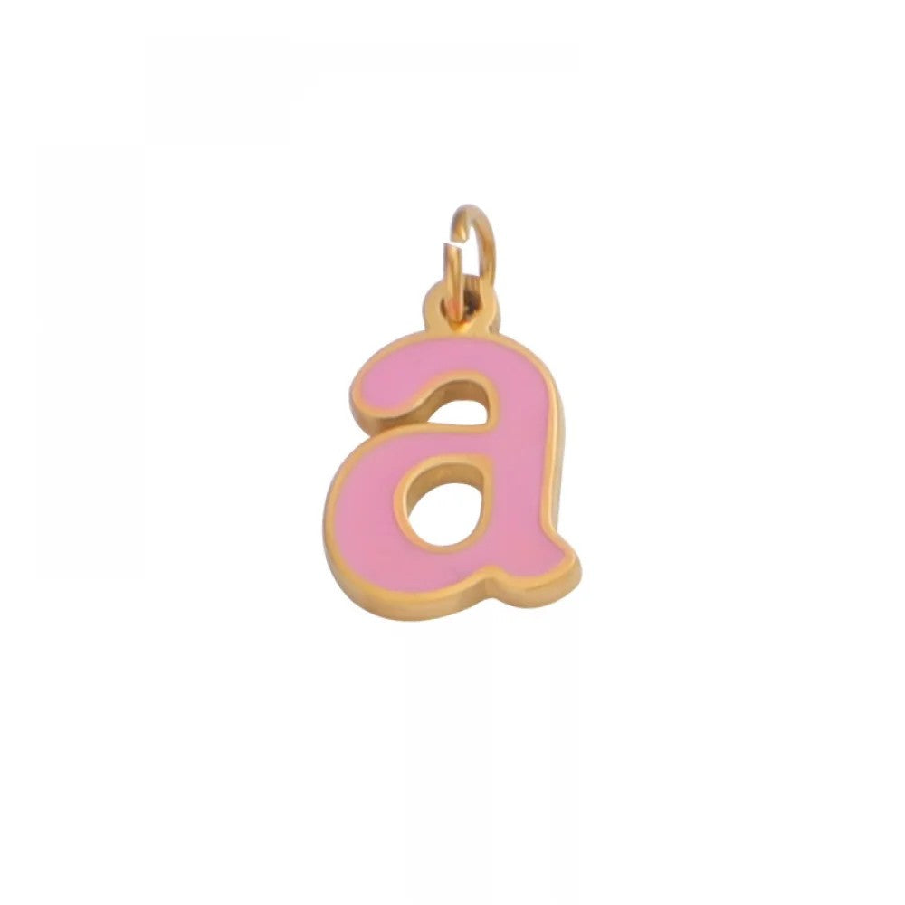 Colorful Enamel Letter Necklace