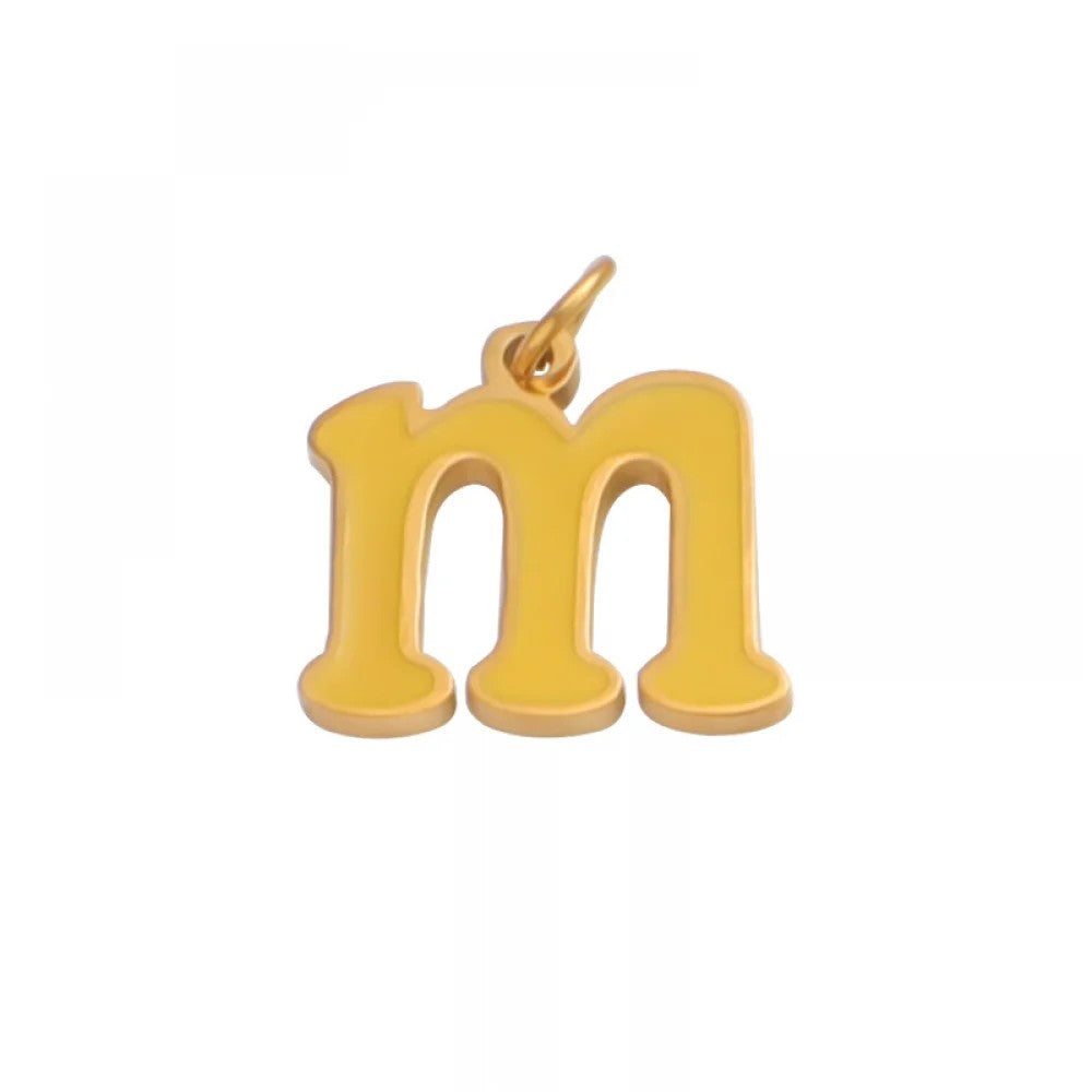 Colorful Enamel Letter Necklace
