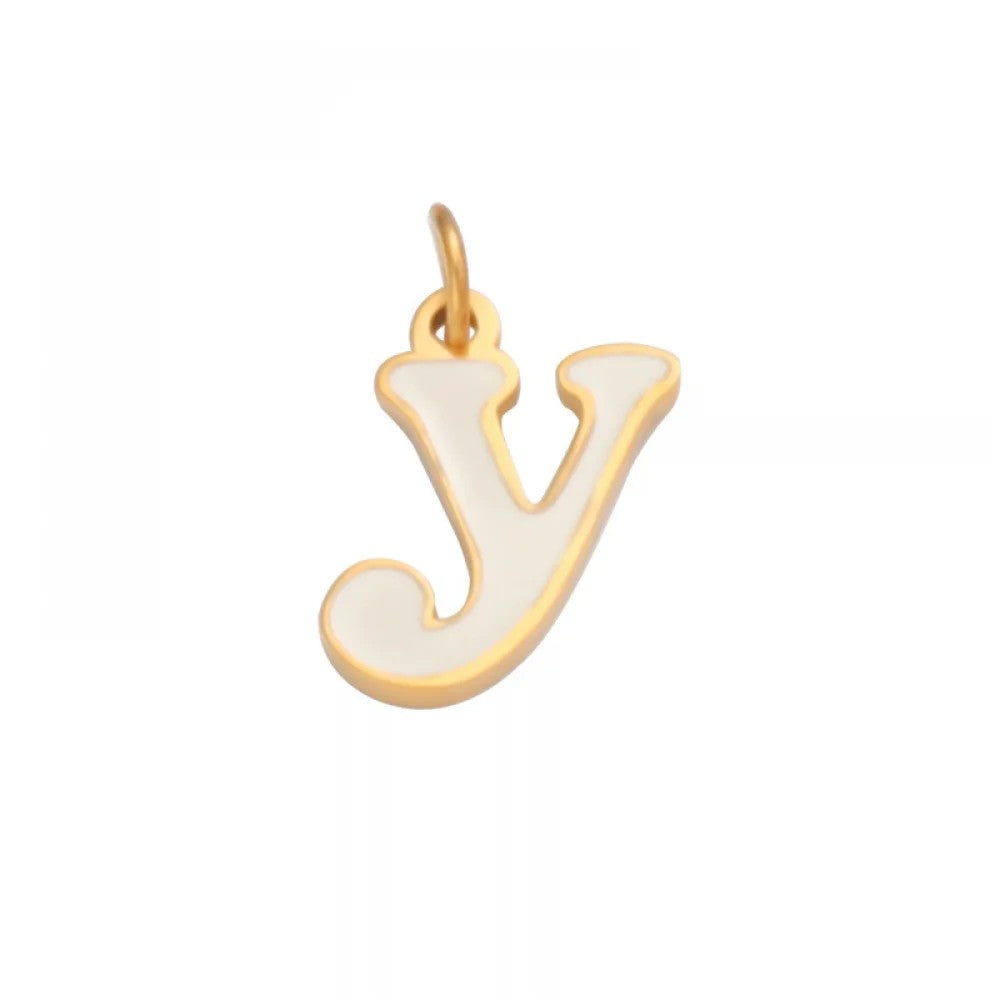 Colorful Enamel Letter Necklace