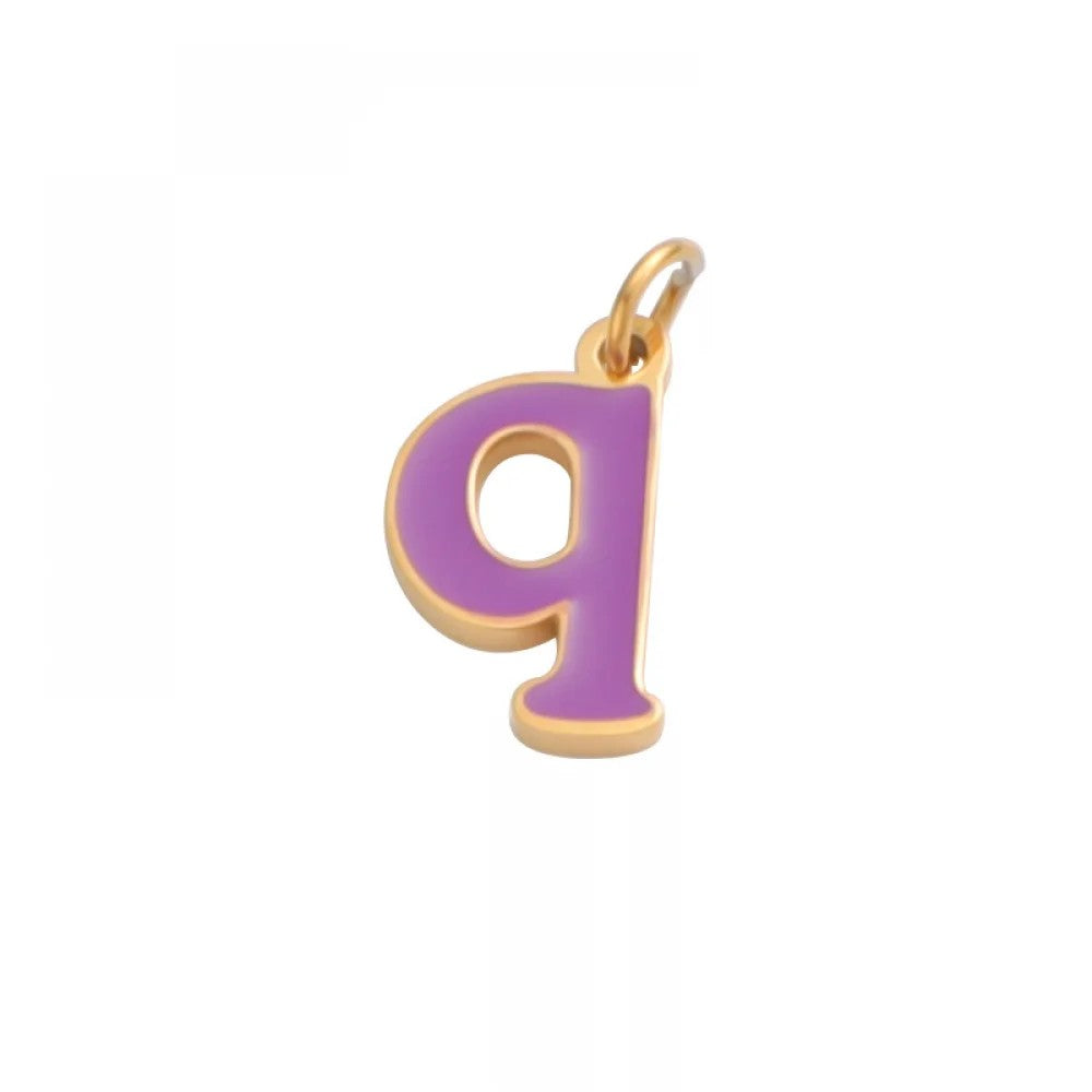 Colorful Enamel Letter Necklace