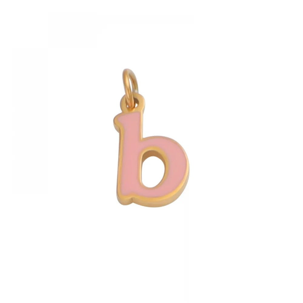 Colorful Enamel Letter Necklace