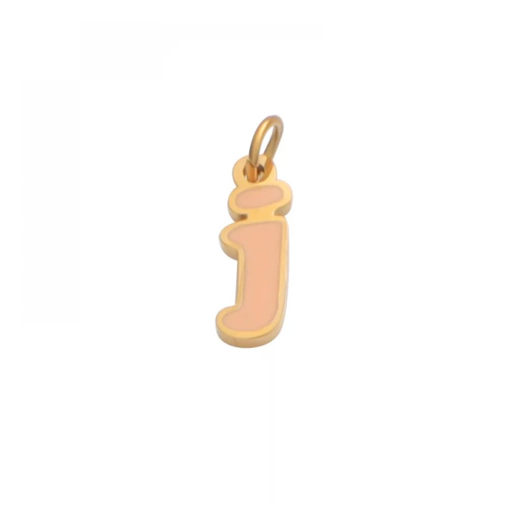 Colorful Enamel Letter Necklace