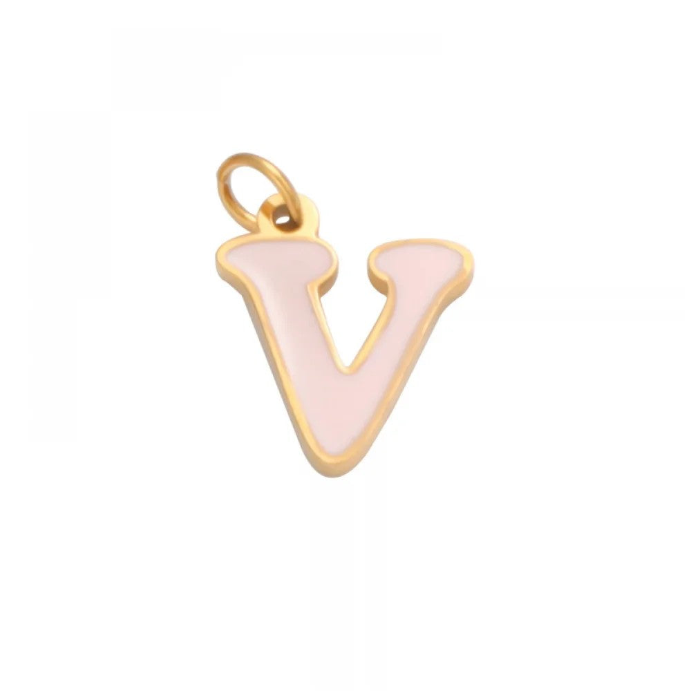 Colorful Enamel Letter Necklace