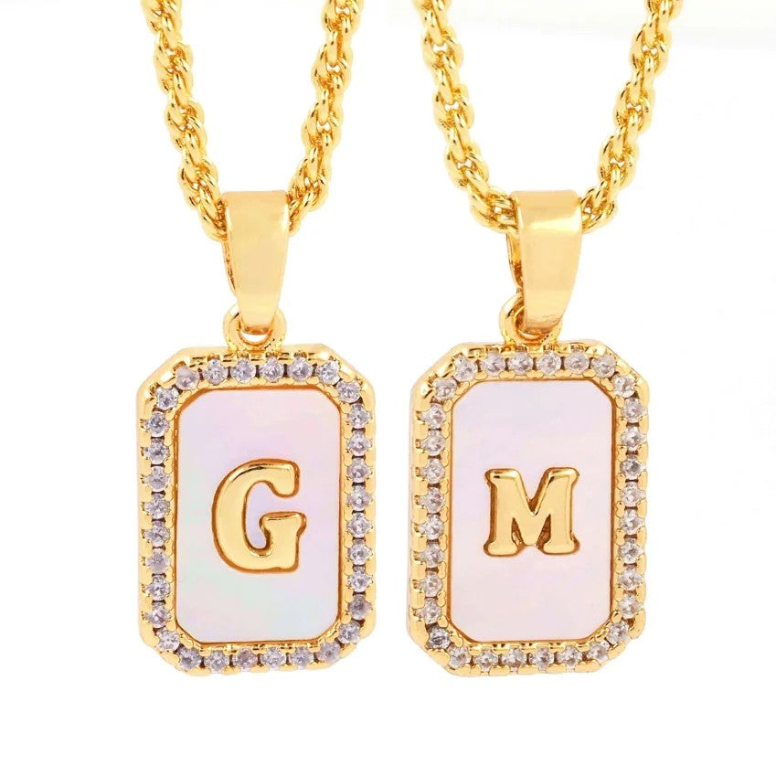 Shell Initial Pendant Necklace