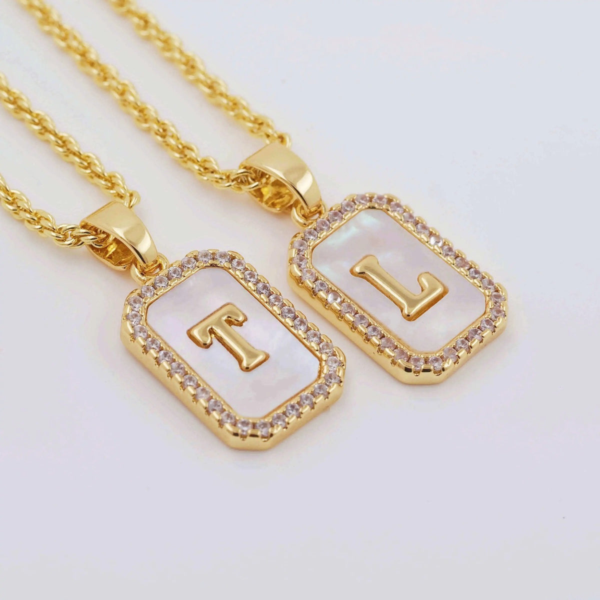Shell Initial Pendant Necklace