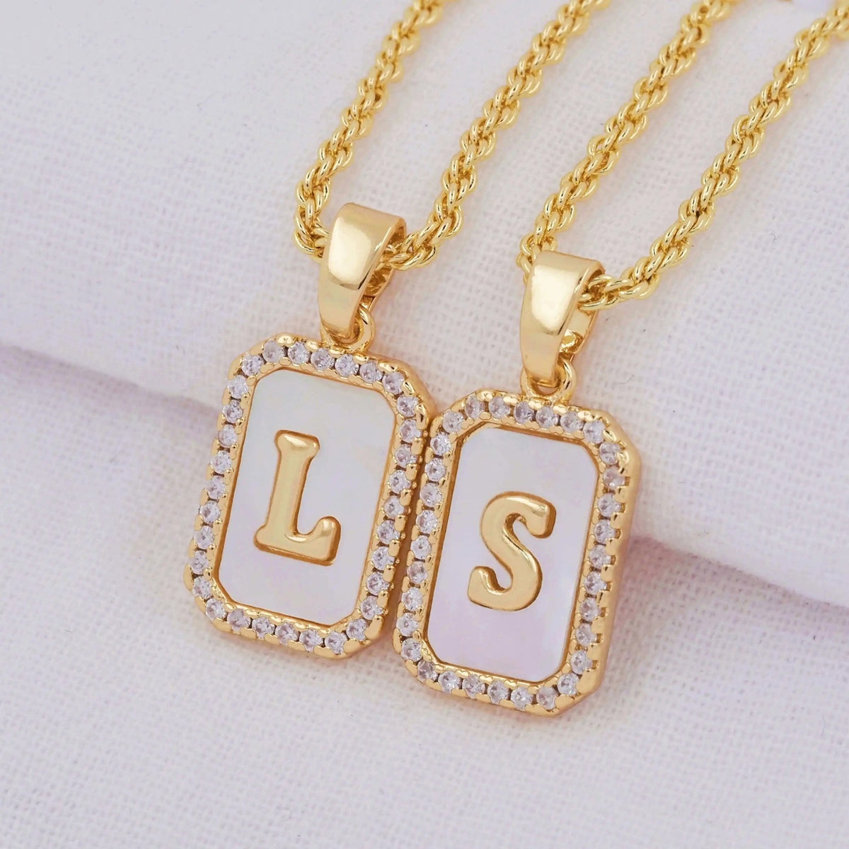 Shell Initial Pendant Necklace
