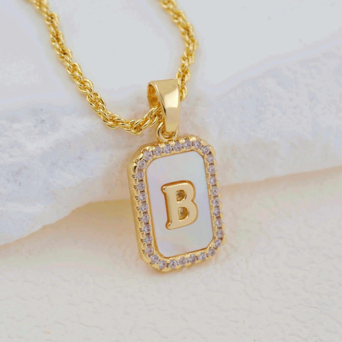 Shell Initial Pendant Necklace