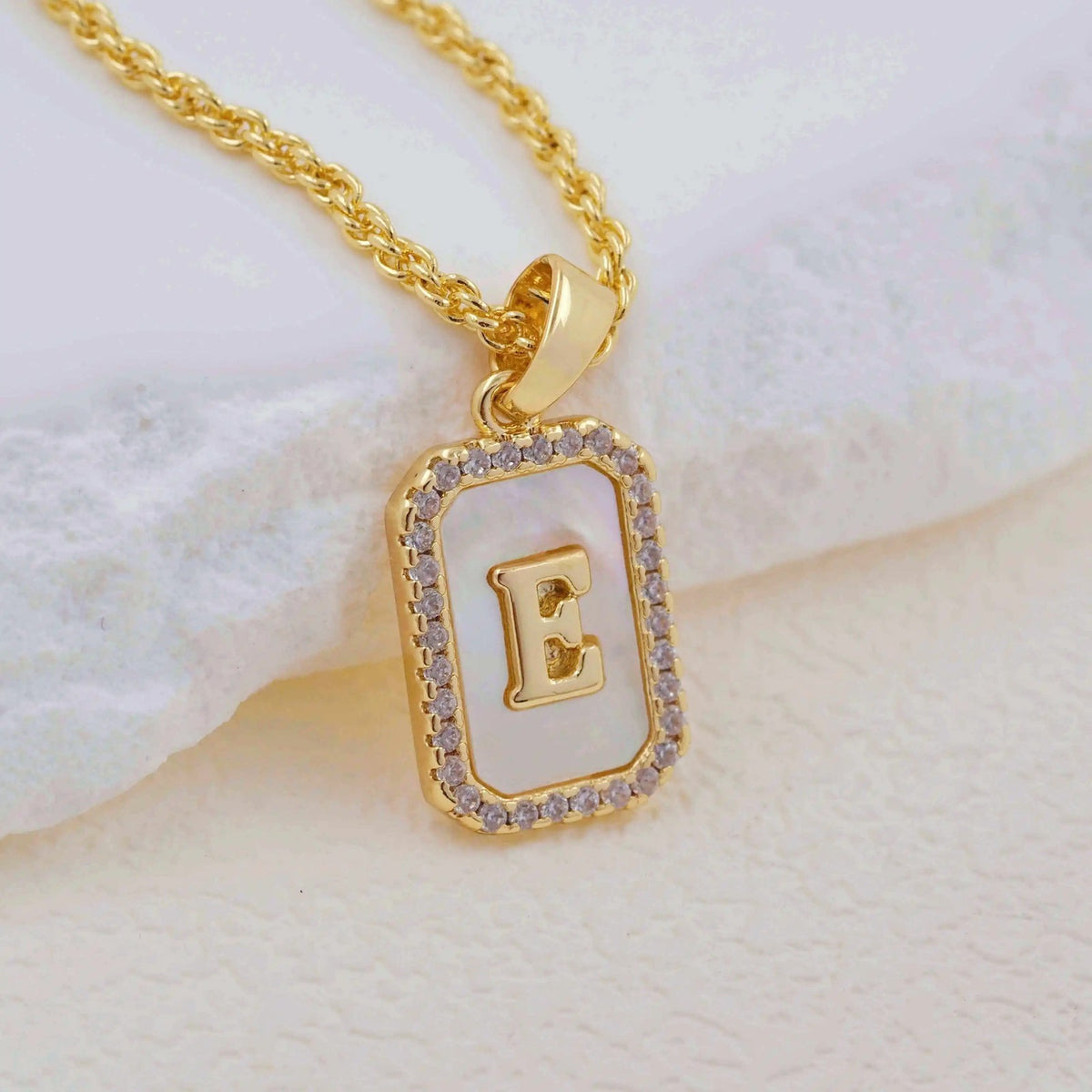 Shell Initial Pendant Necklace