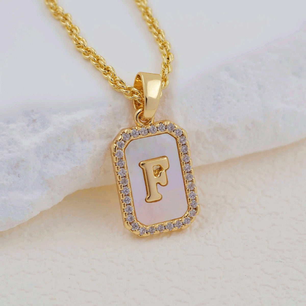 Shell Initial Pendant Necklace