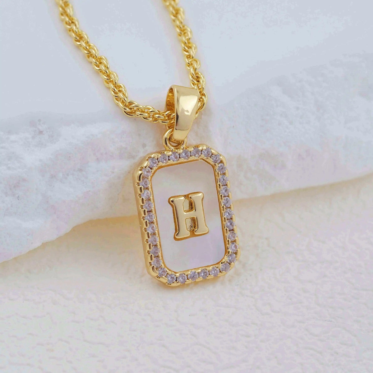 Shell Initial Pendant Necklace