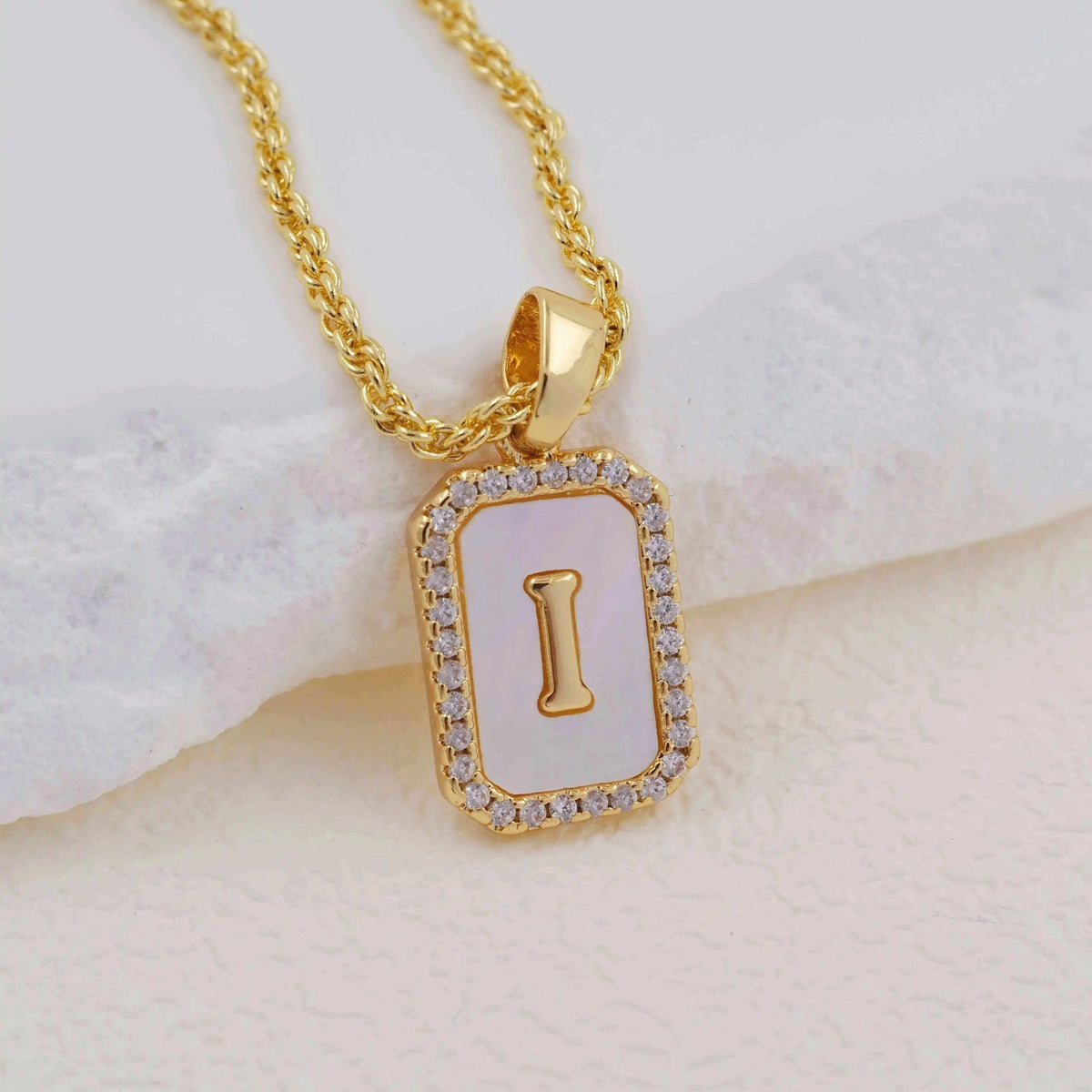 Shell Initial Pendant Necklace