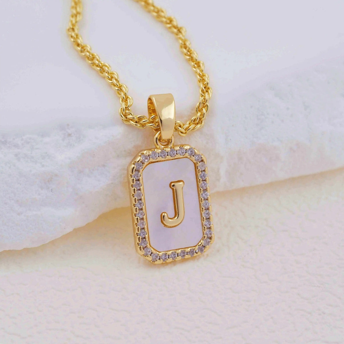 Shell Initial Pendant Necklace