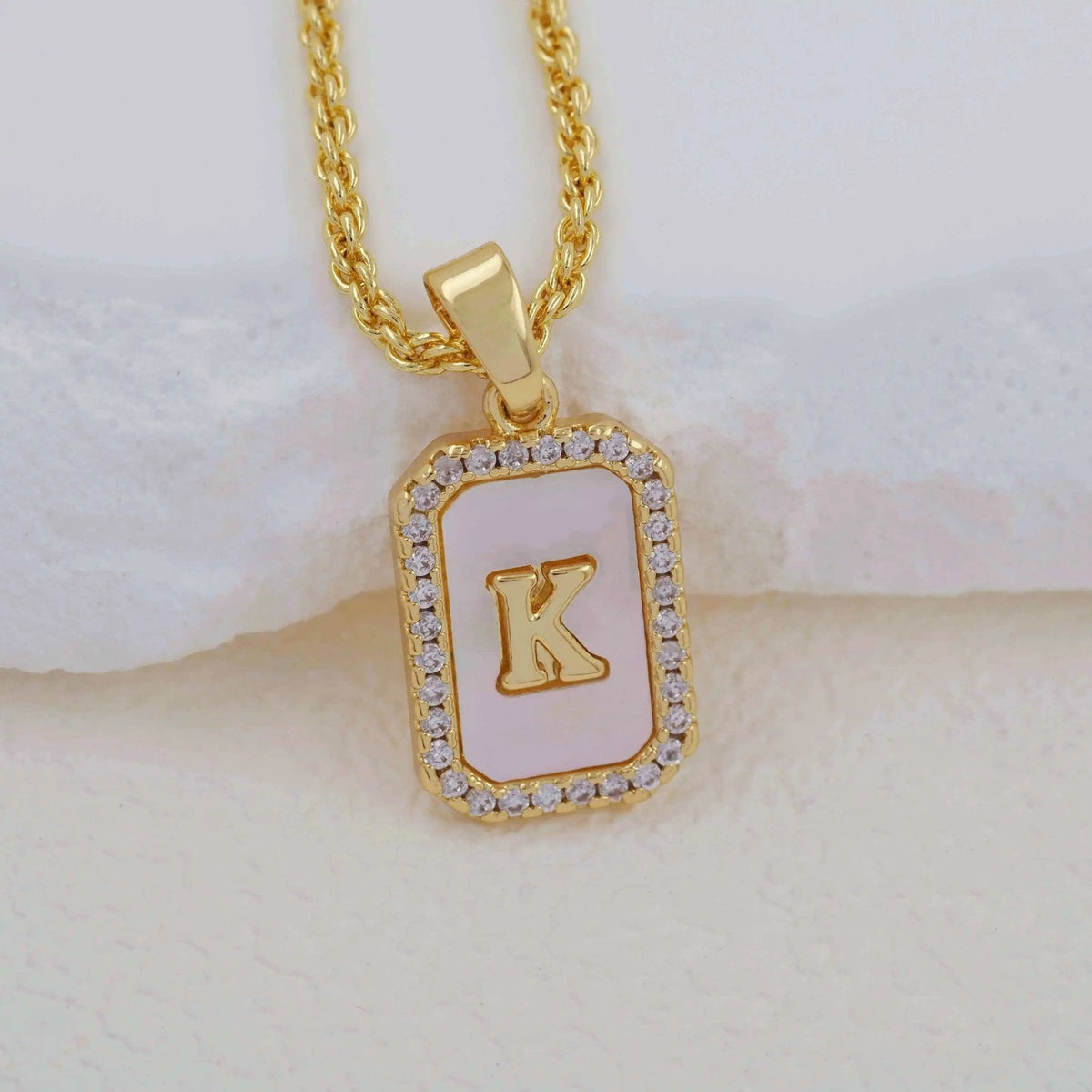 Shell Initial Pendant Necklace