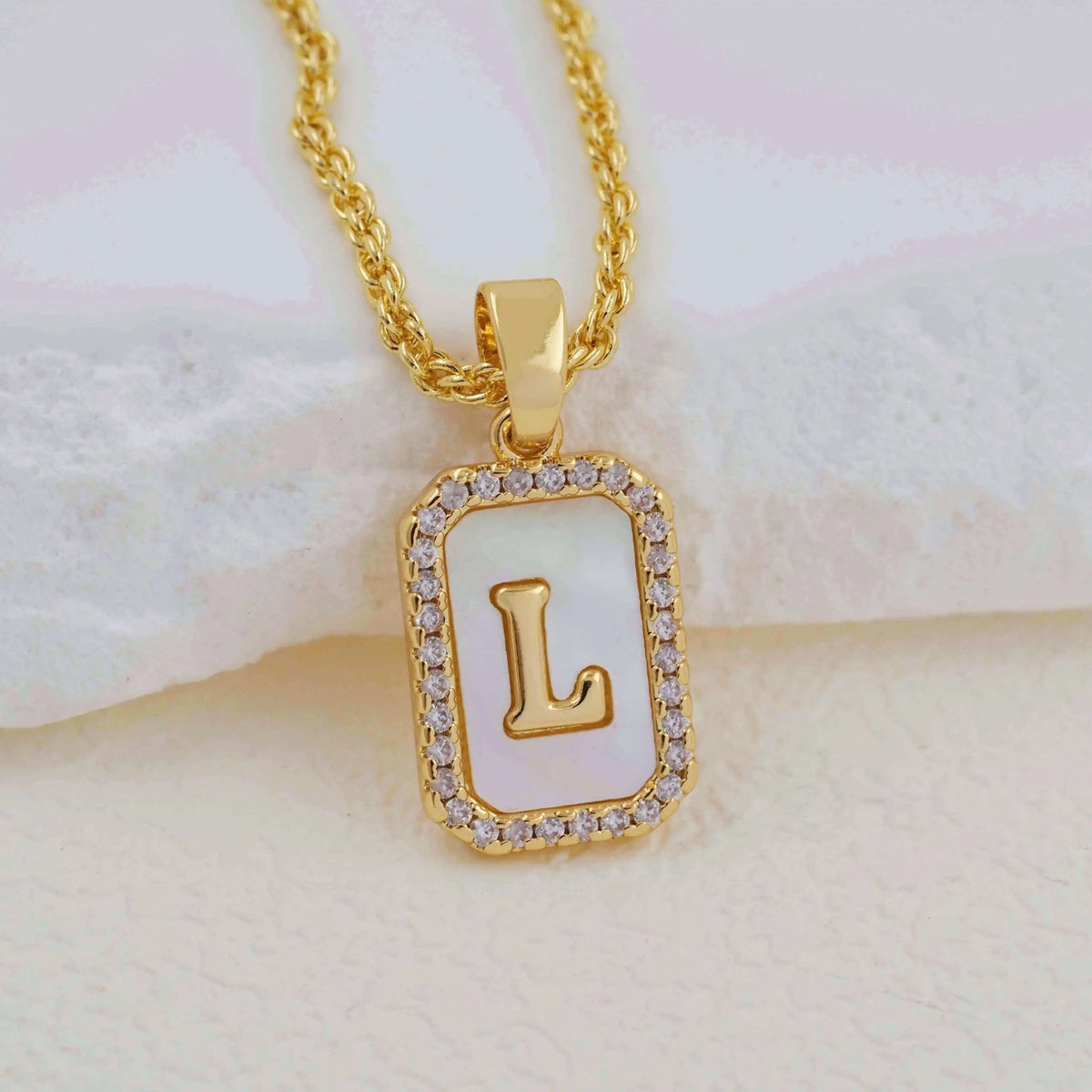 Shell Initial Pendant Necklace