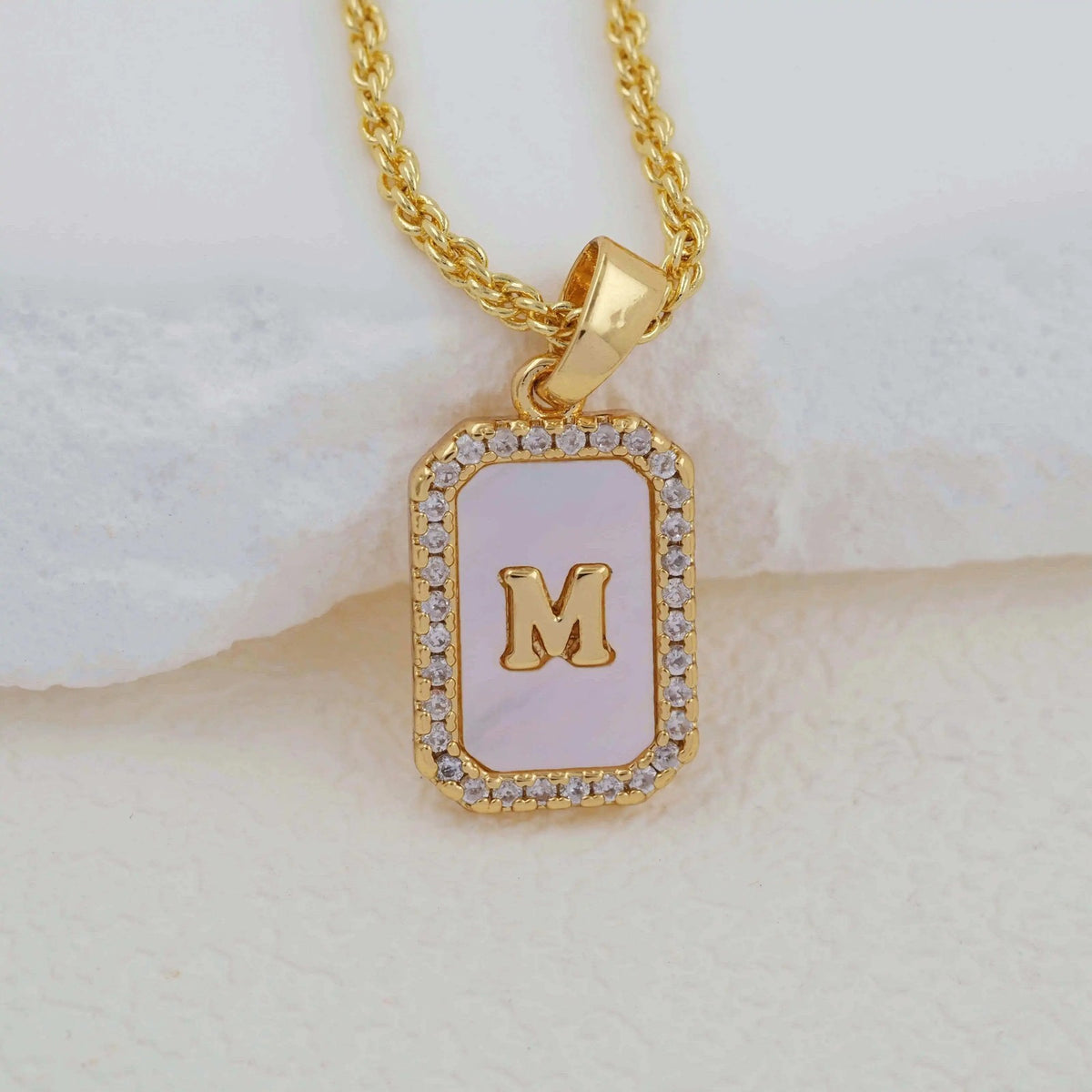 Shell Initial Pendant Necklace