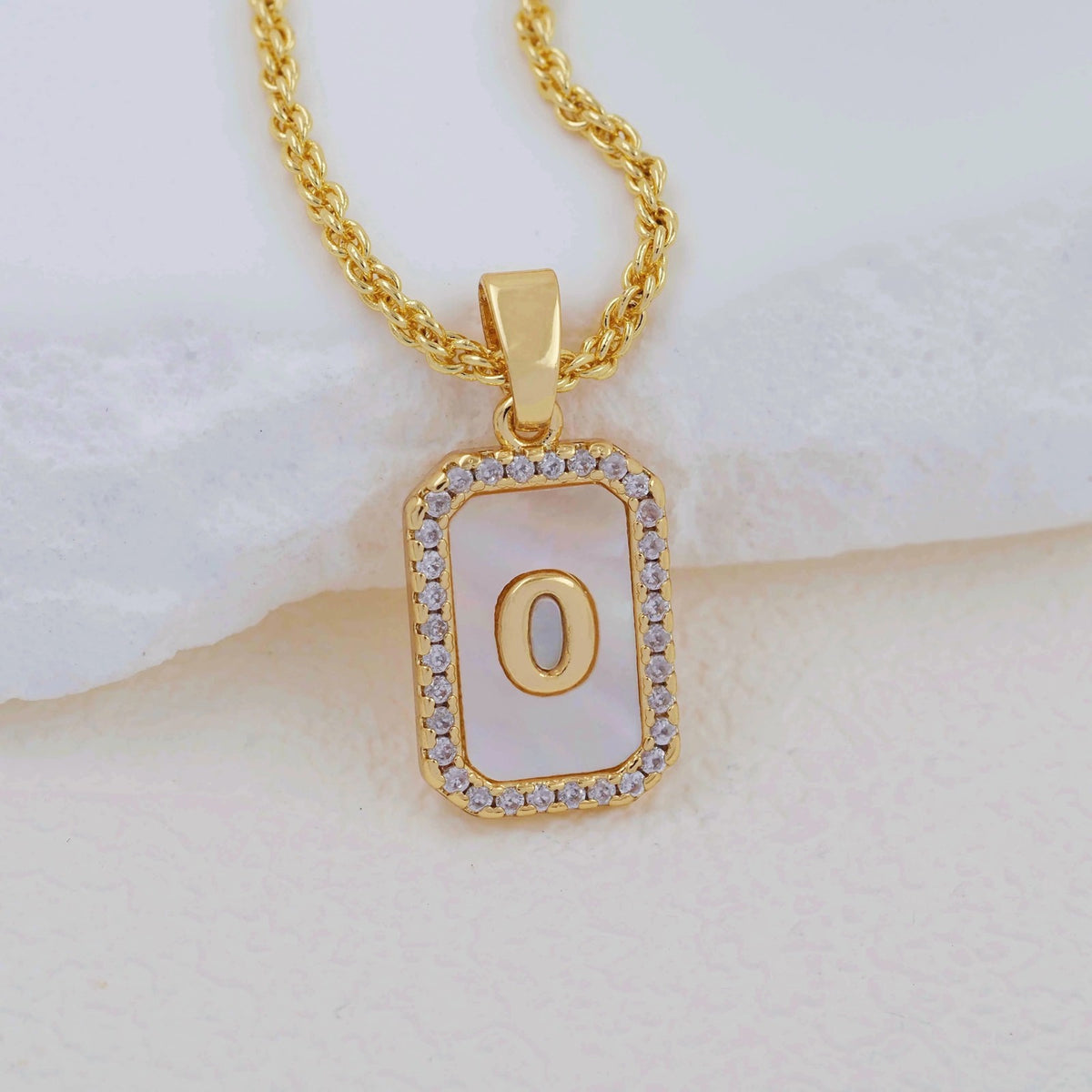 Shell Initial Pendant Necklace