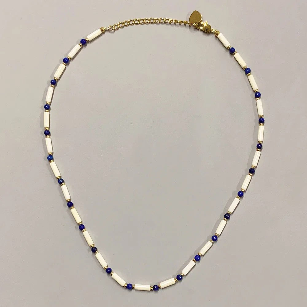 Multi-Strand Coral & Jade Beaded Necklace