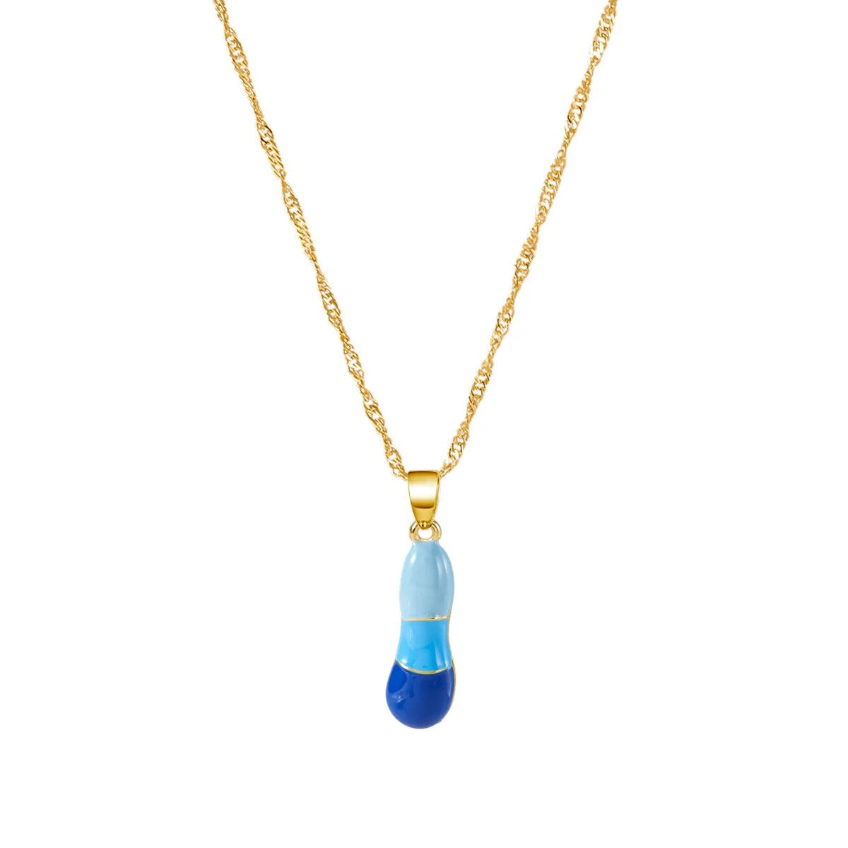 Colorful Puffy Initial Necklace