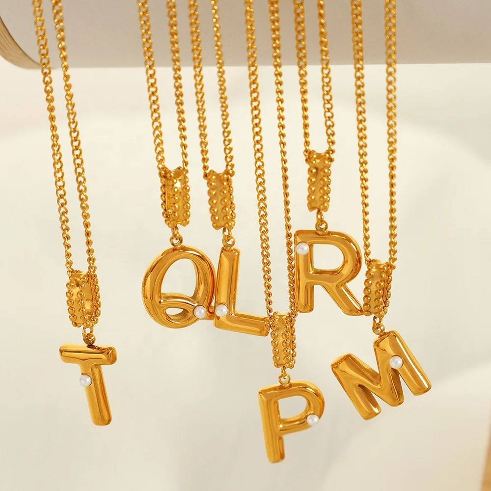 Layered Initial Cross Necklace