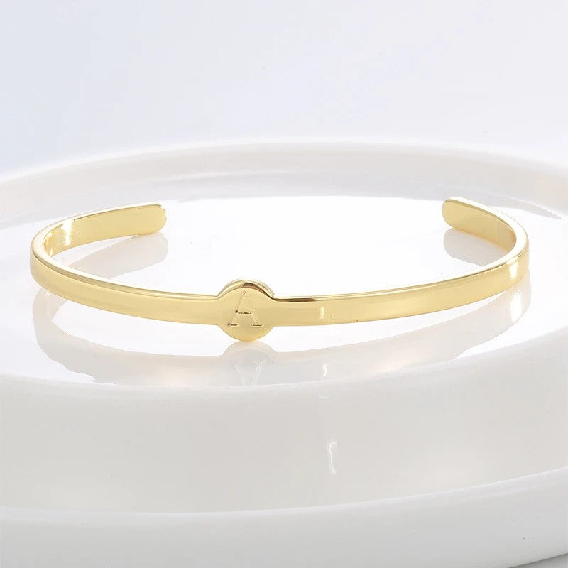 Personalized Initial Cuff Bracelet