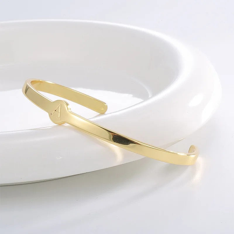 Personalized Initial Cuff Bracelet
