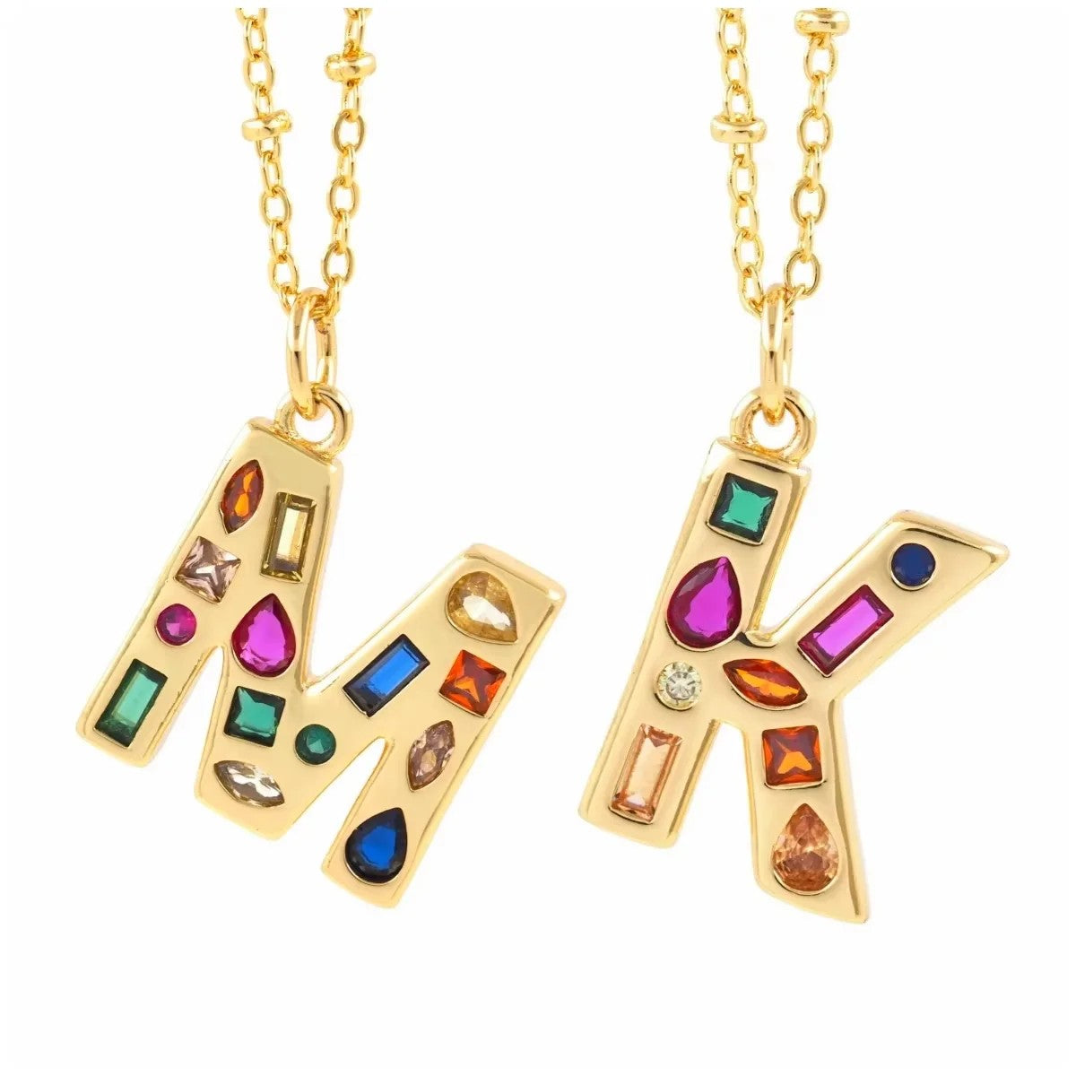 Colorful Initial Necklace