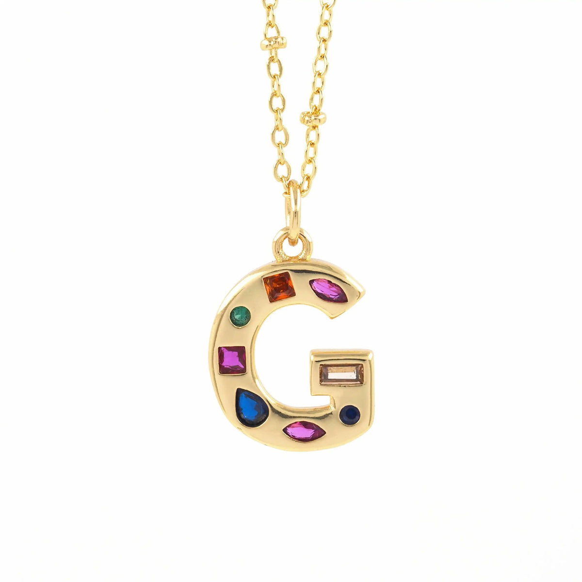 Colorful Initial Necklace