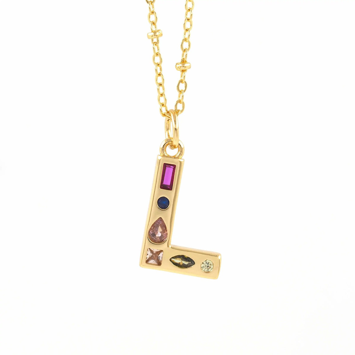 Colorful Initial Necklace