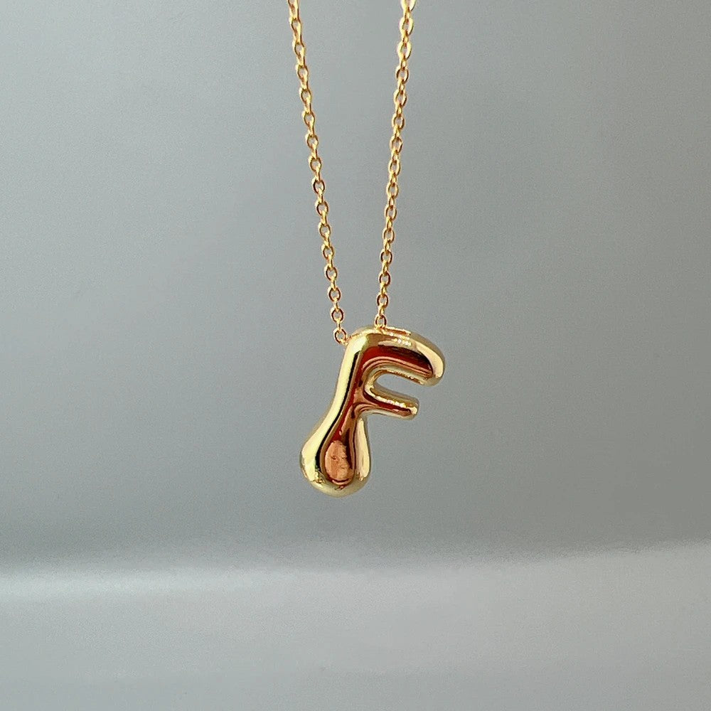 Red Enamel Initial W Necklace