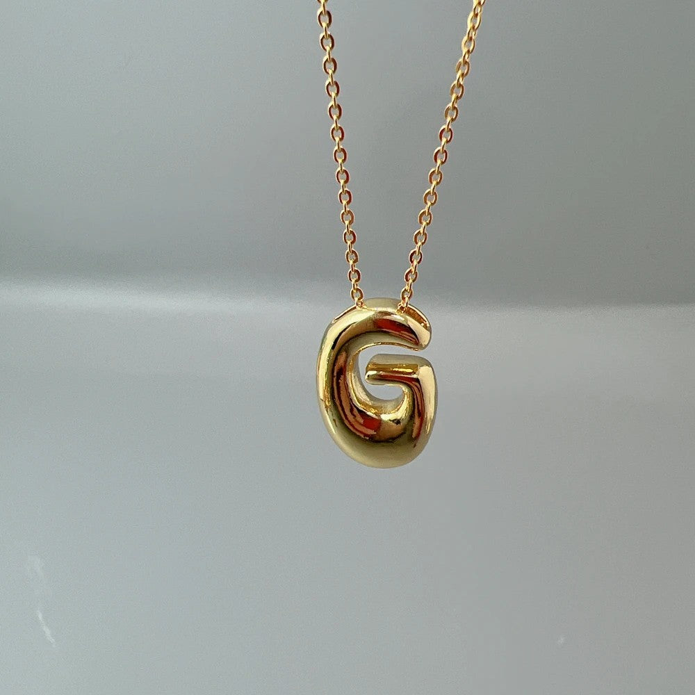 Red Enamel Initial W Necklace