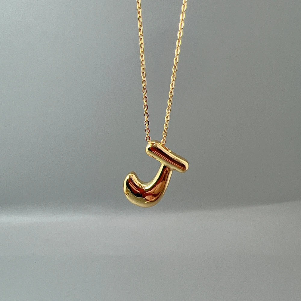 Red Enamel Initial W Necklace