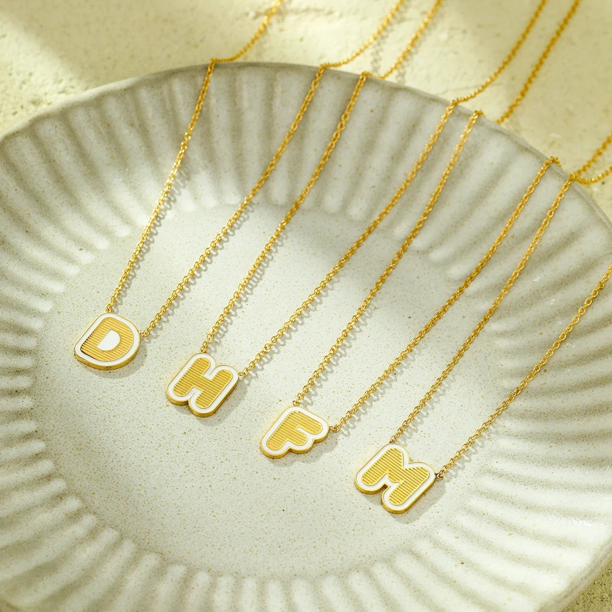 Initial Letter Pendant Necklace