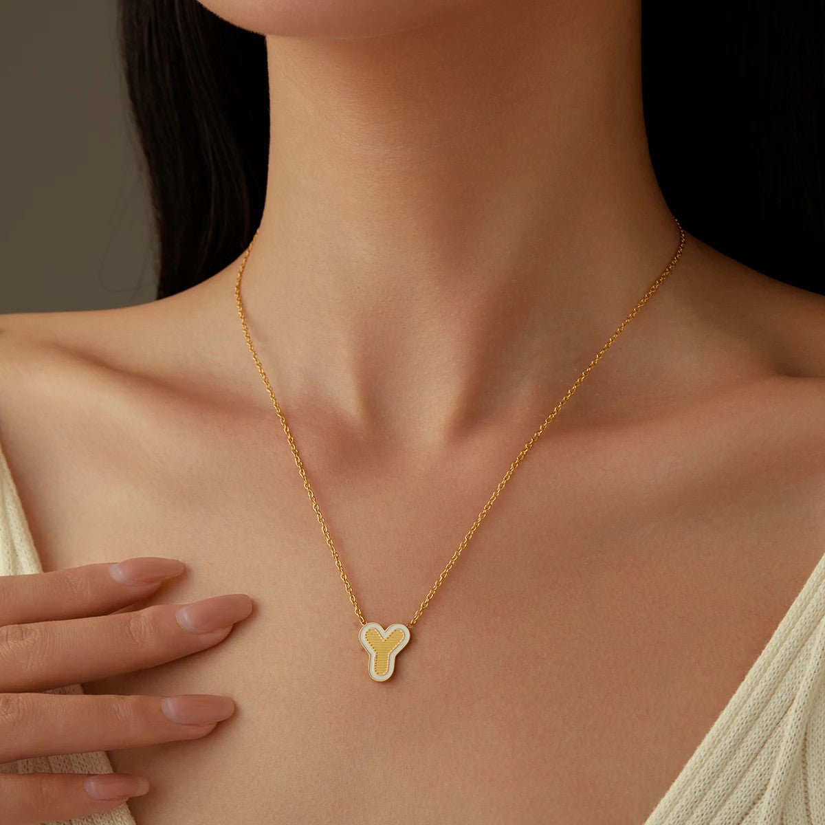Initial Letter Pendant Necklace