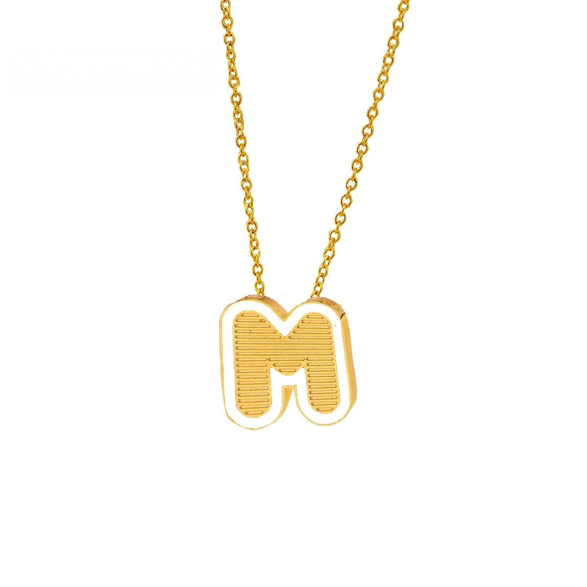 Initial Letter Pendant Necklace