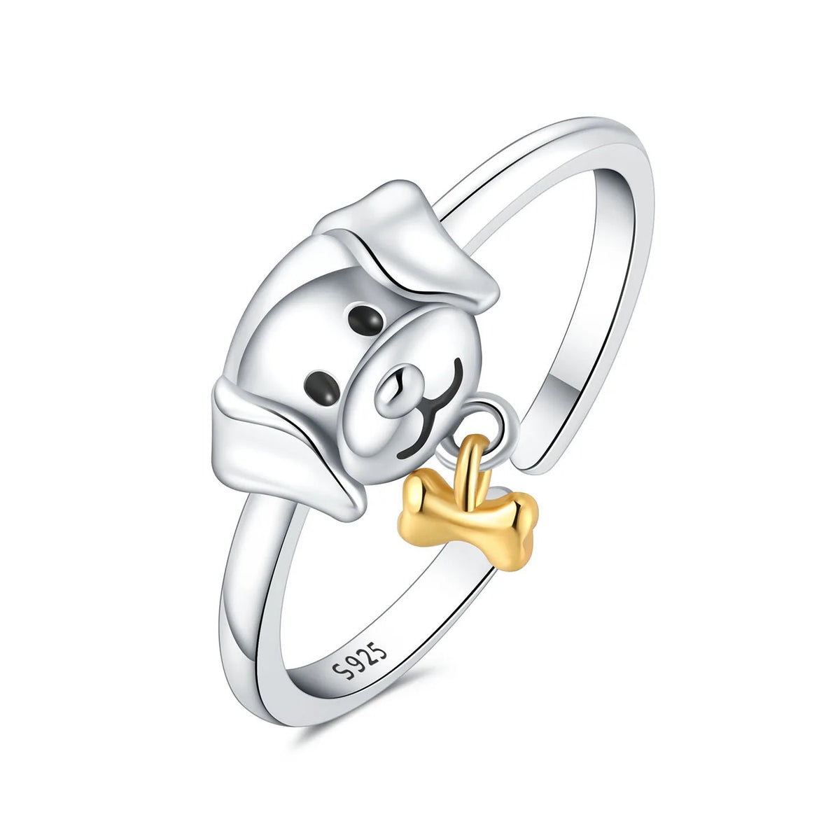 Dog Bone Charm Ring