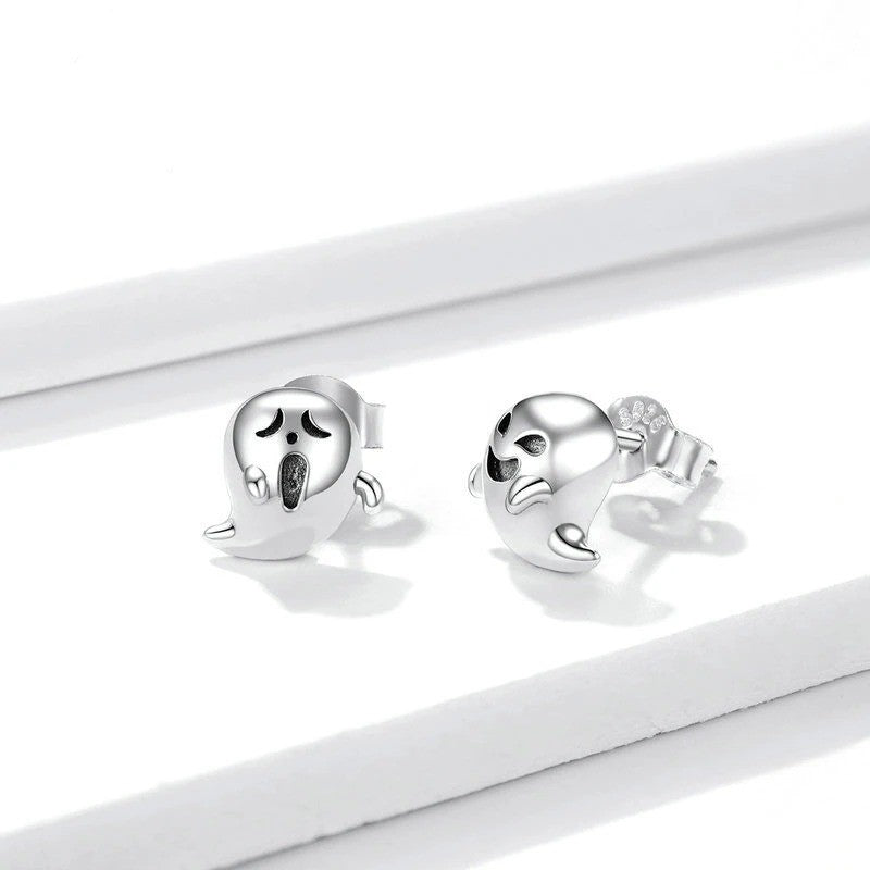 Playful Ghost Stud Earrings