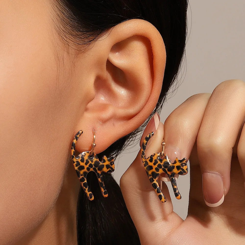 Leopard Cat Earrings