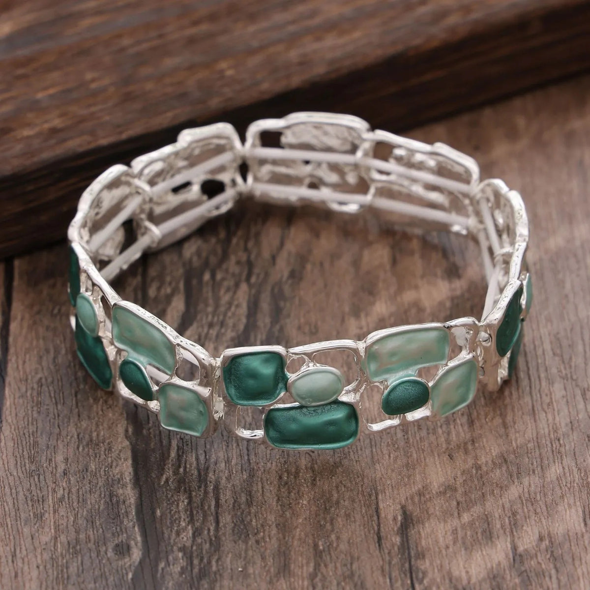 Colorful Geometric Bangle Bracelet