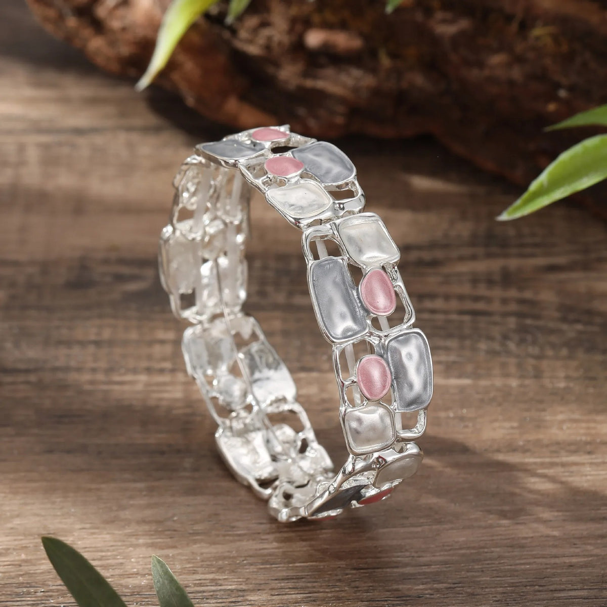 Colorful Geometric Bangle Bracelet