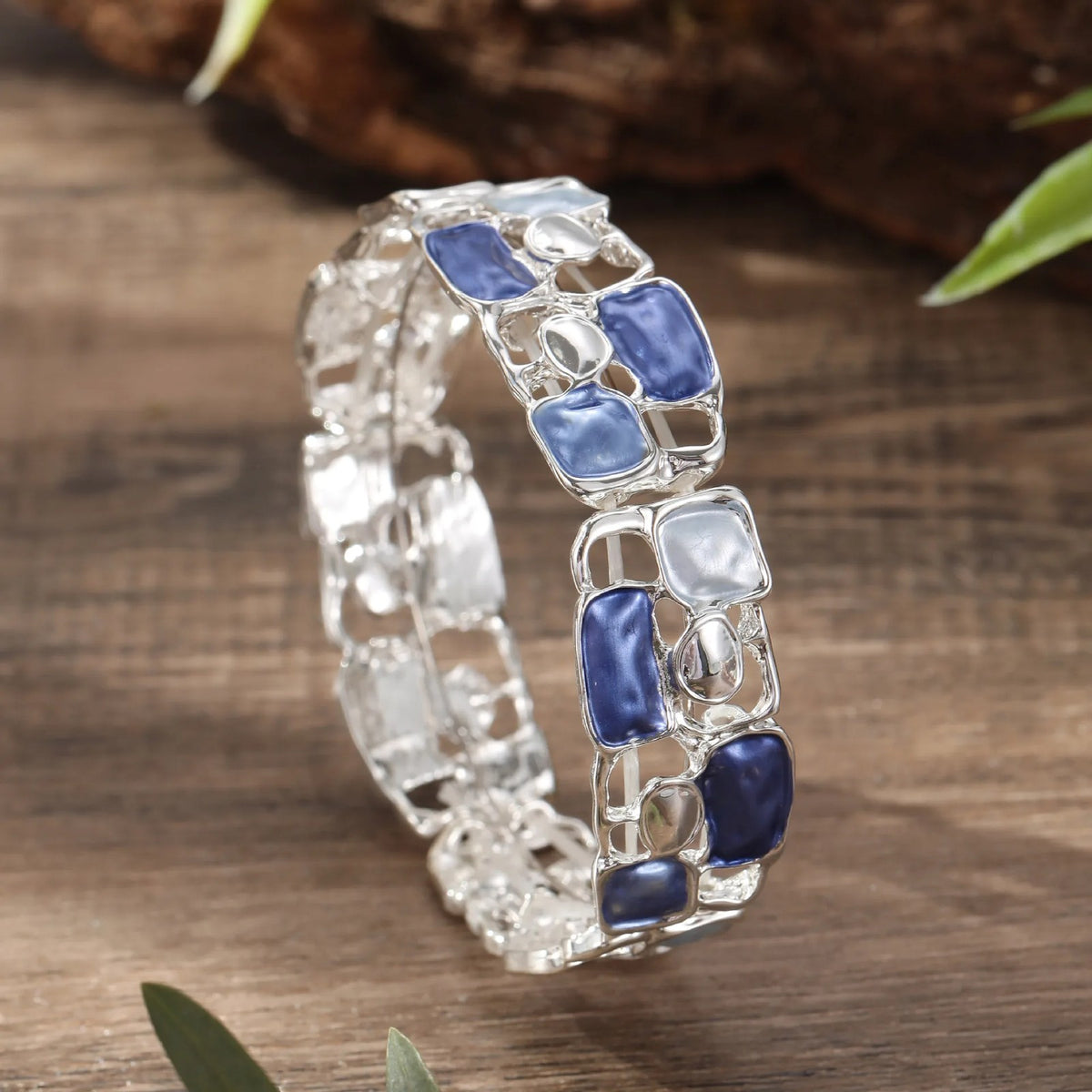 Colorful Geometric Bangle Bracelet