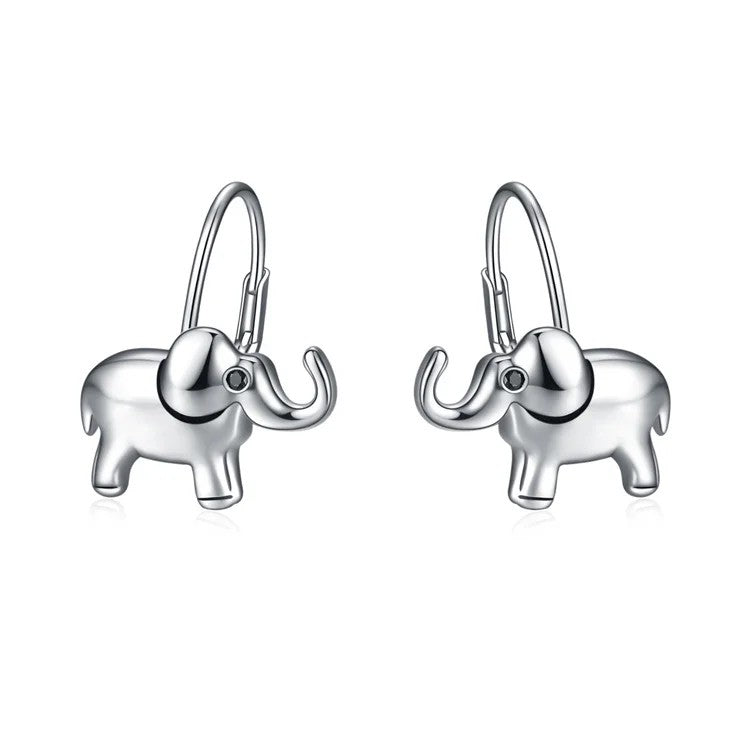 Elephant Hoop Earrings