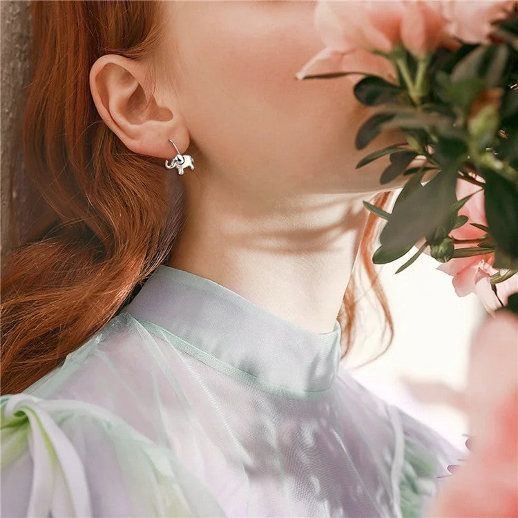 Elephant Hoop Earrings