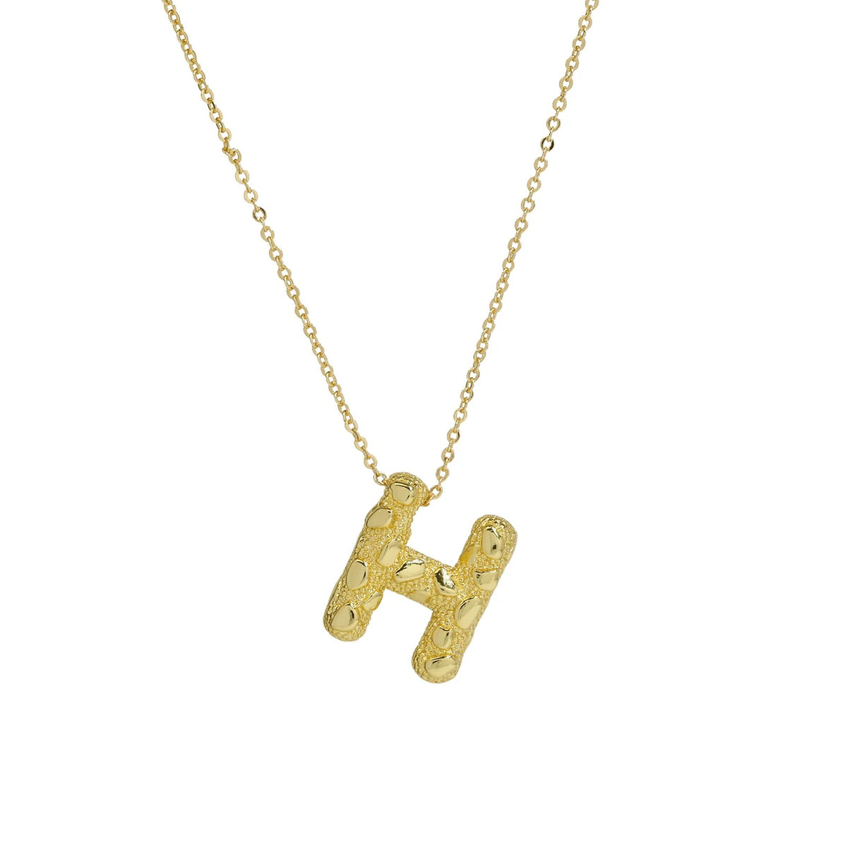 Micro Pave Initial Pendant Necklace