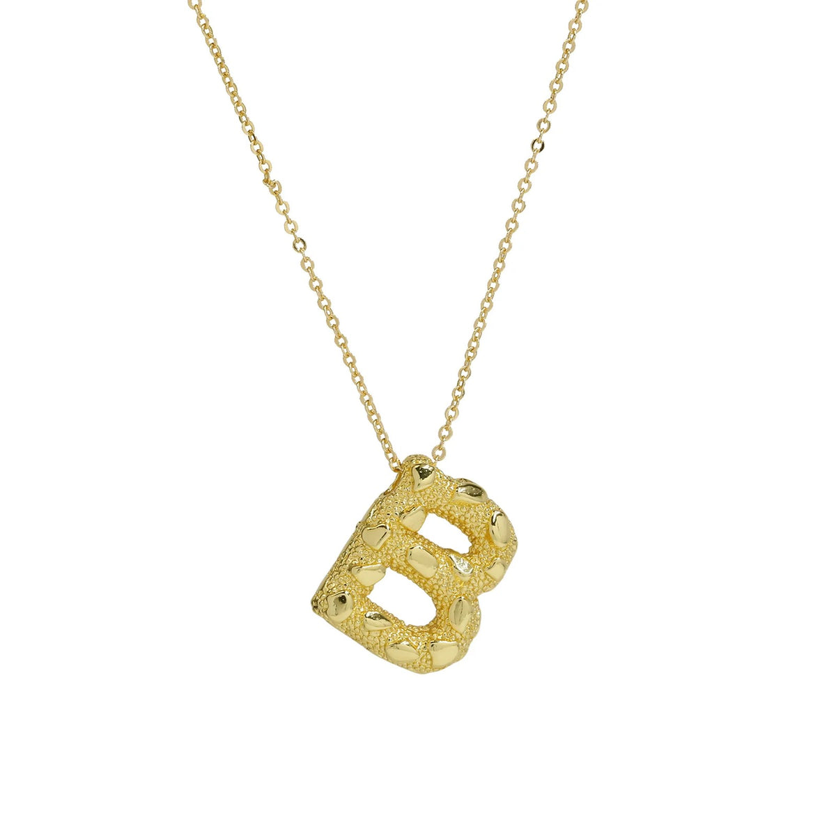 Micro Pave Initial Pendant Necklace