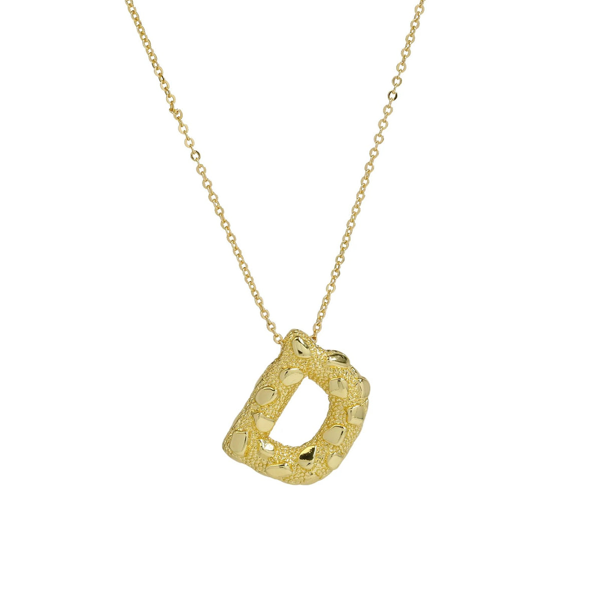 Micro Pave Initial Pendant Necklace